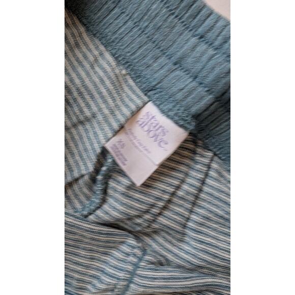 🧷 NWT Stars Above Women's Size XS Blue & White Striped Knit Pajama Sleep Shorts - Picture 3 of 8
